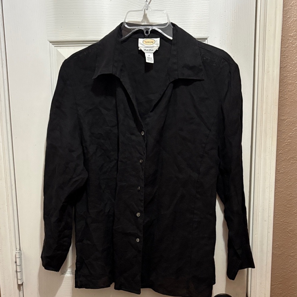 Talbots Black Blouse